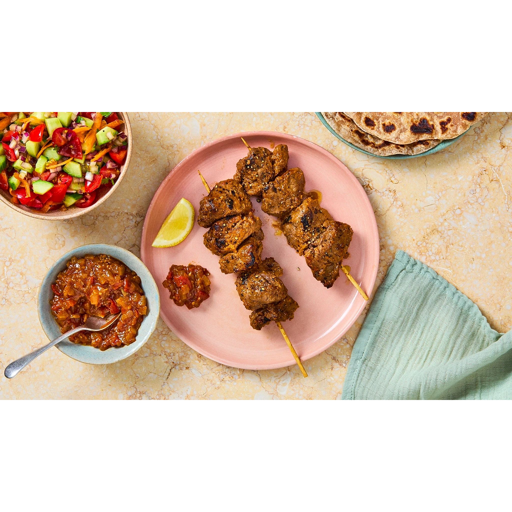 Tanzanian BBQ Skewers with Tomato Onion Sauce
