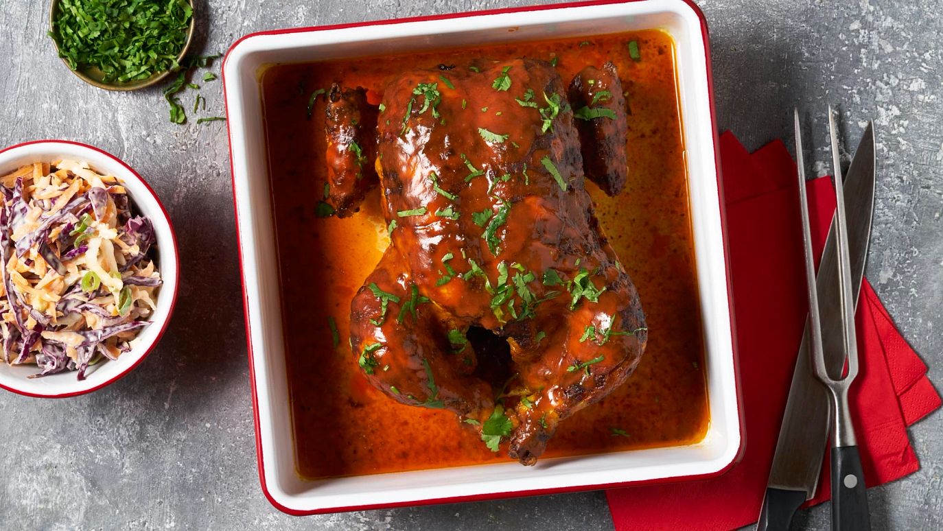 Buttery RedHot Roast Chicken