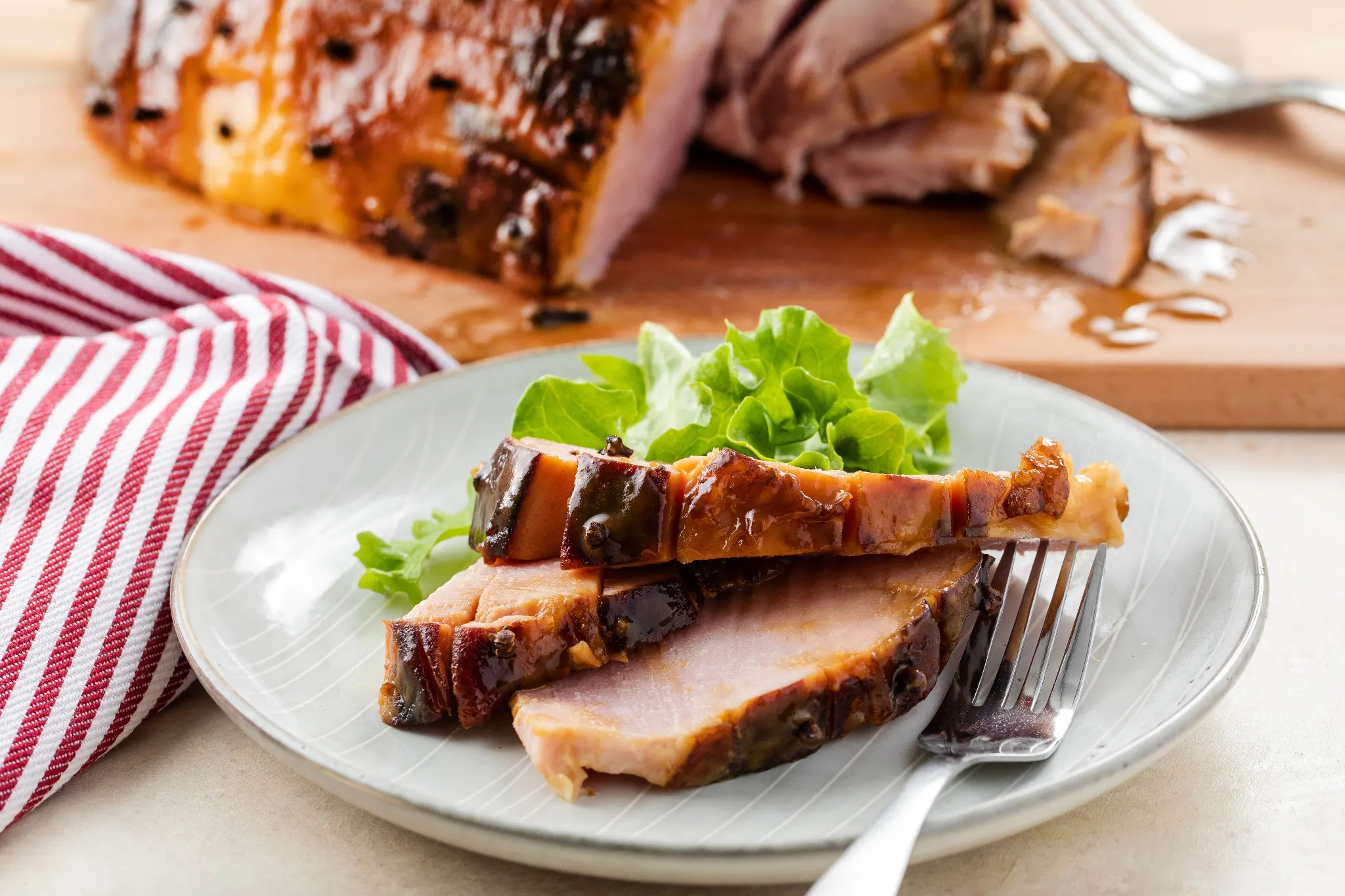 Golden Clove Glazed Ham