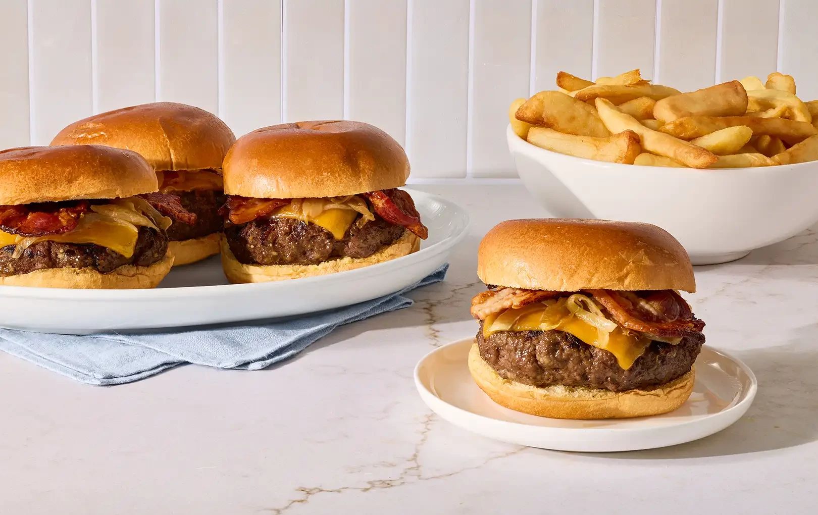 Garlic Butter Cheddar Burgers