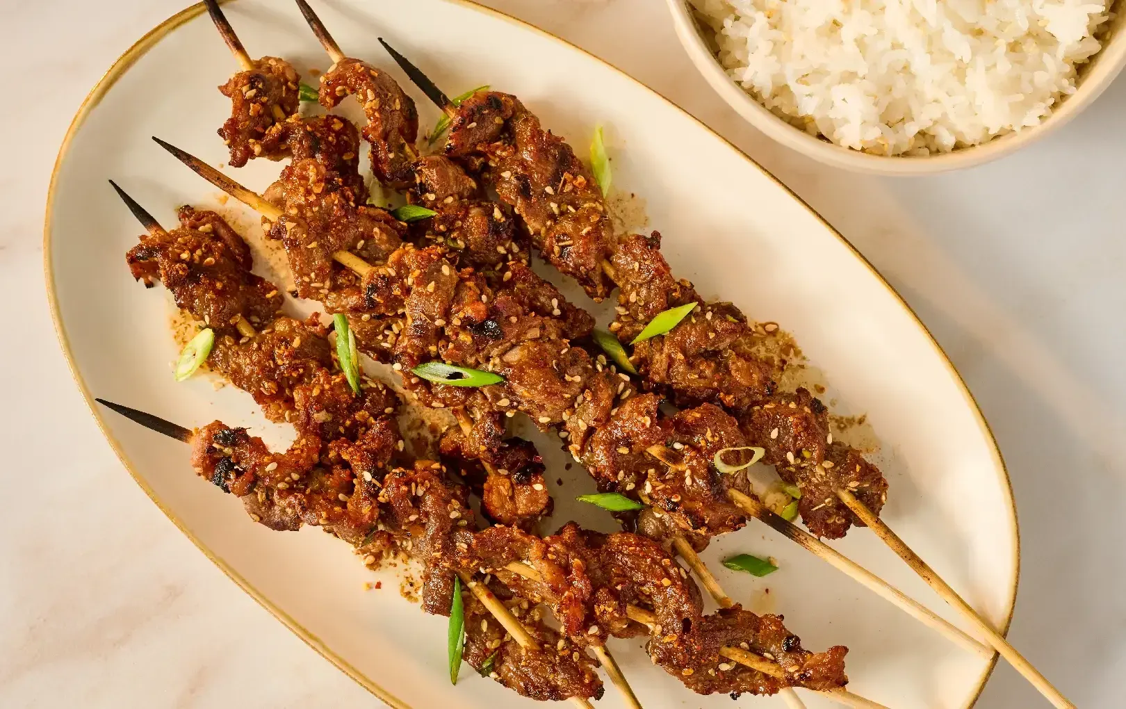 Korean Grilled Beef Skewers