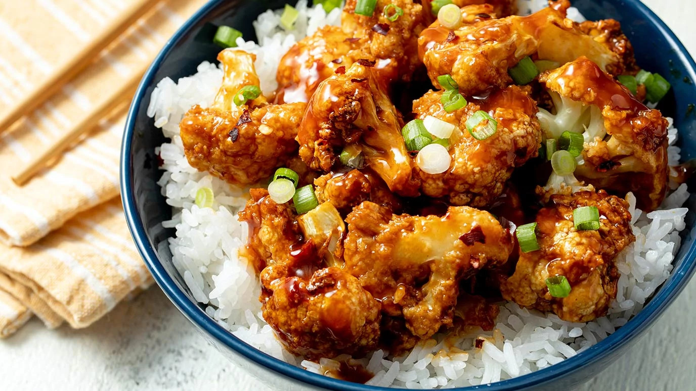 Air Fryer General Tso Cauliflower