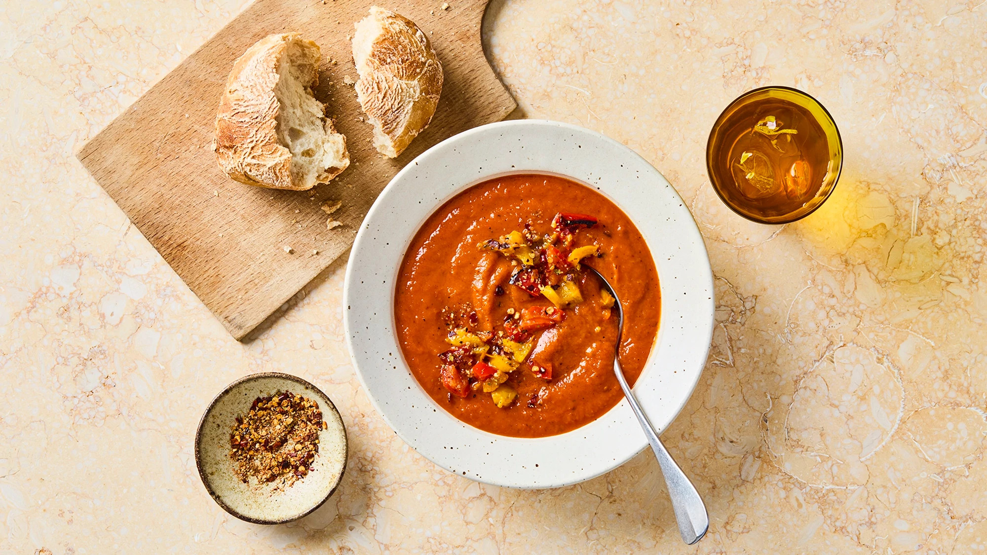 Easy Roasted Mixed Pepper Soup Recipe