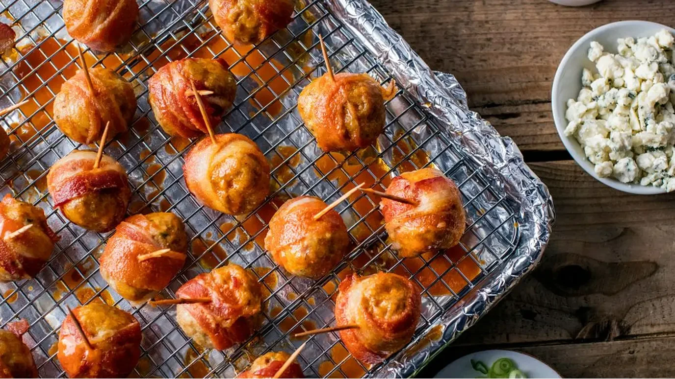 Buffalo Bacon Chicken Meatballs