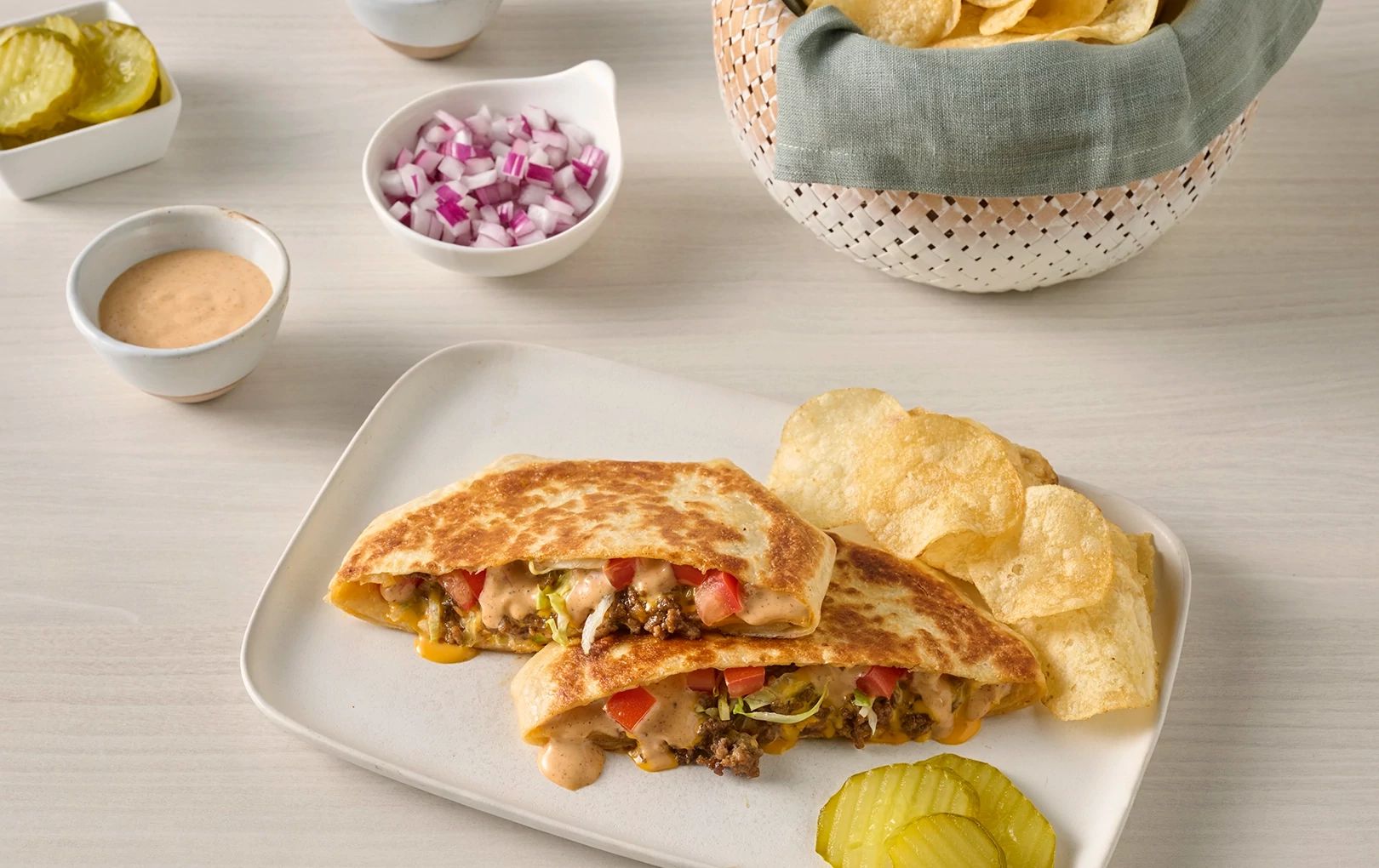 BBQ Burger Crunch Wraps