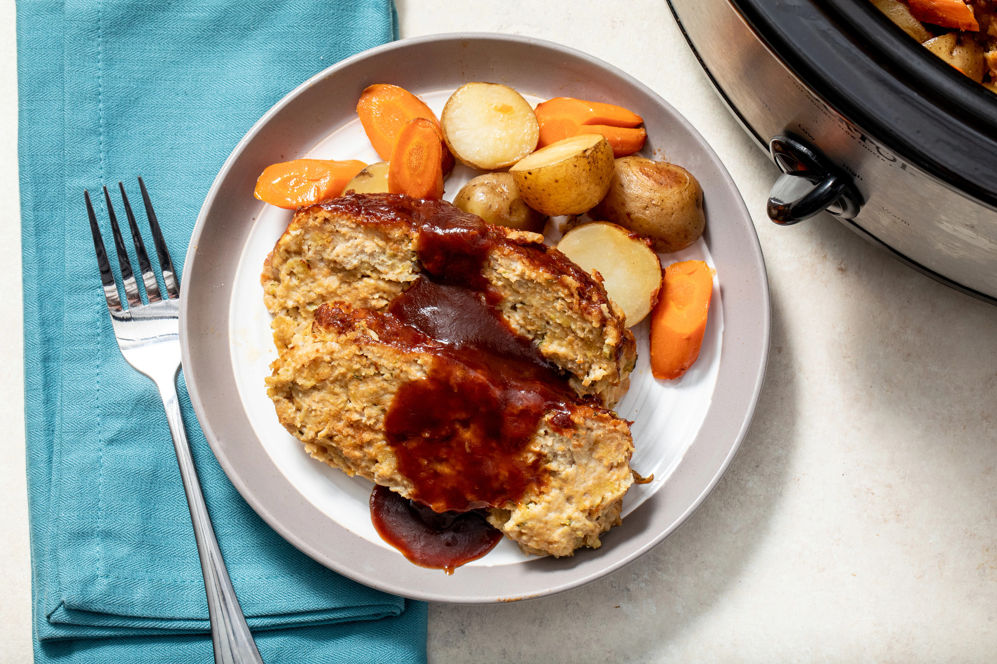 Slow Cooker BBQ Chicken Meatloaf HelloFlavour.ca