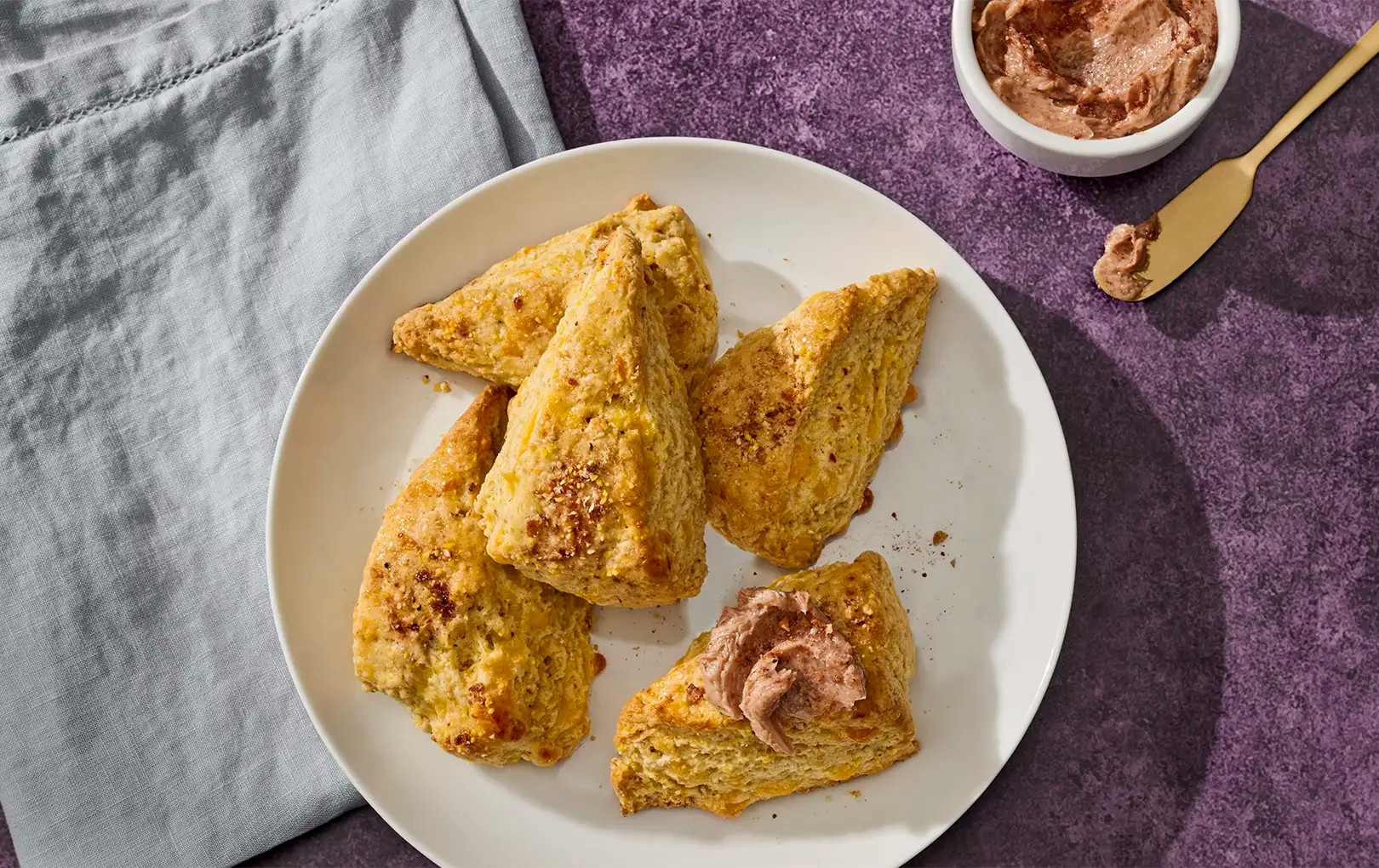 Black Currant Cornbread Scones