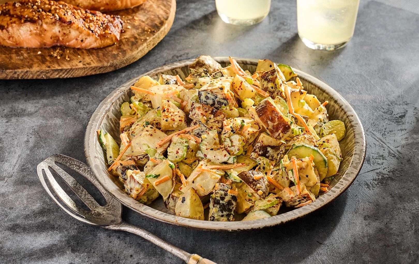 Sesame Chili Grilled Potato Salad