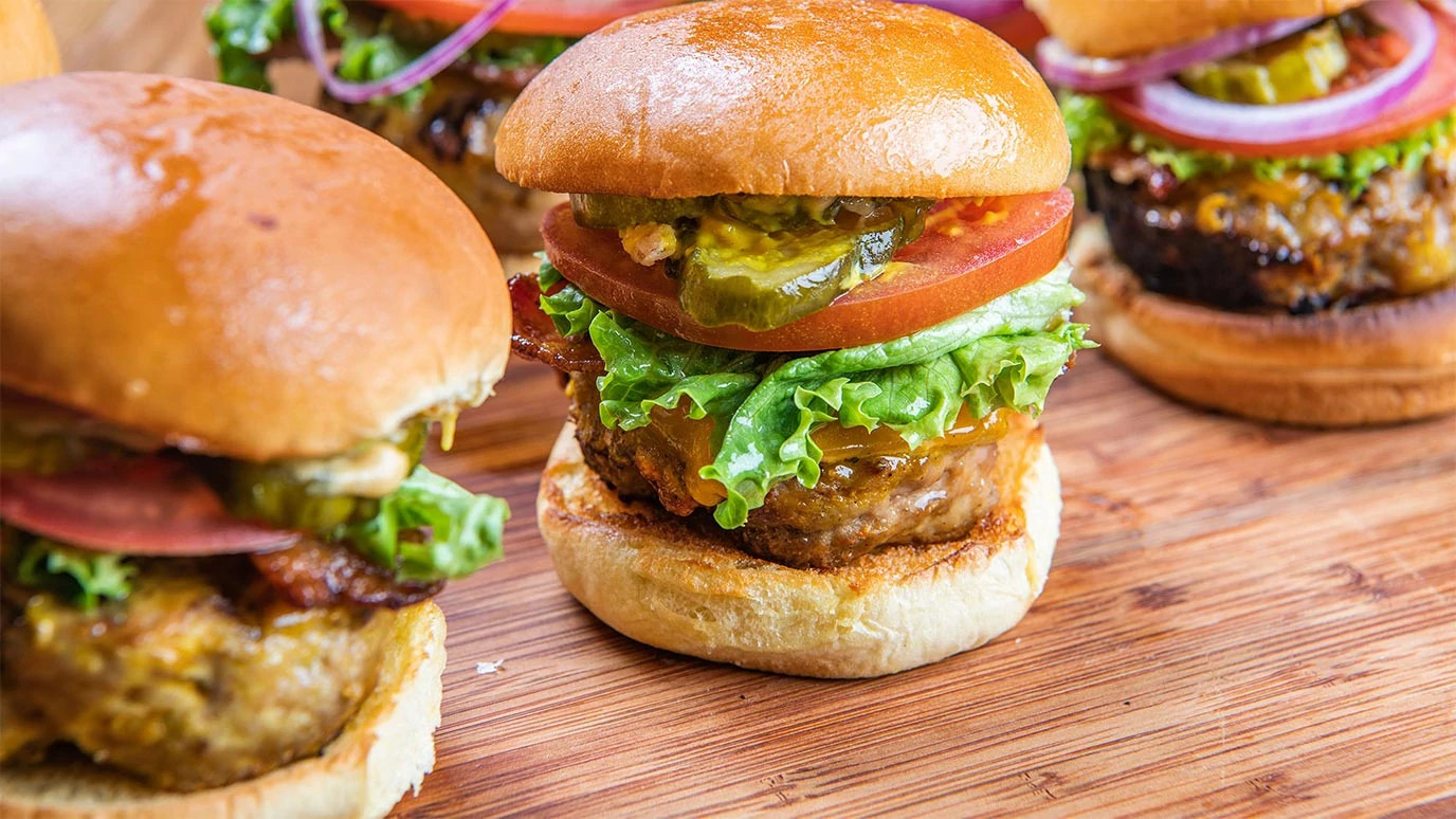 Triple Mustard Turkey Burger Sliders