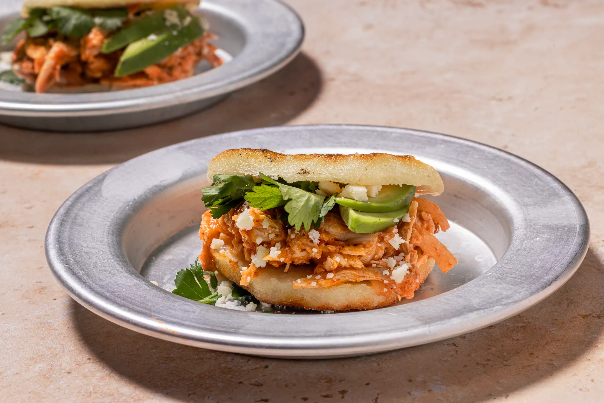 Mango Habanero Pulled Chicken Arepas