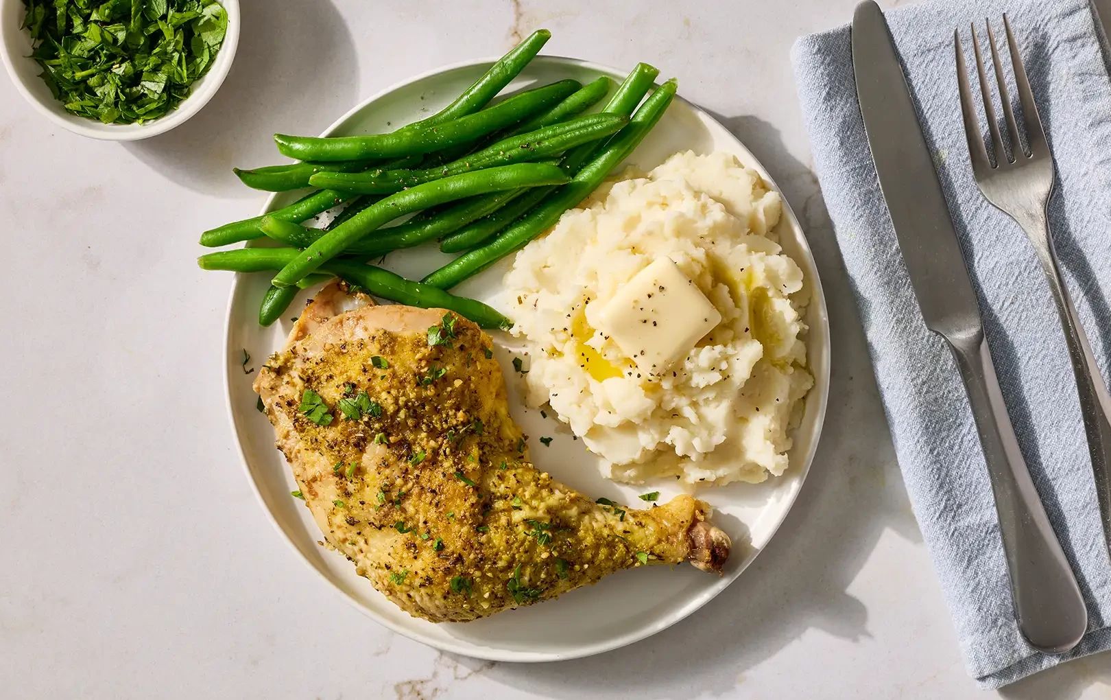 Garlic and Herb Butter Roast Chicken