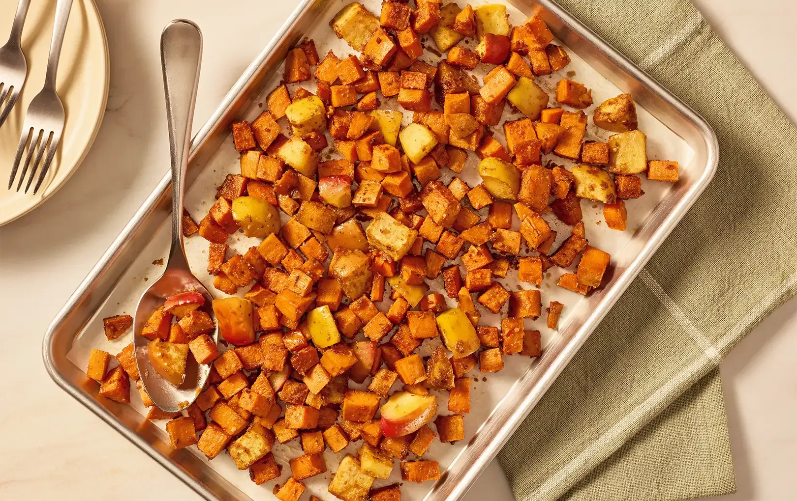 Roasted Sweet Potatoes and Apples
