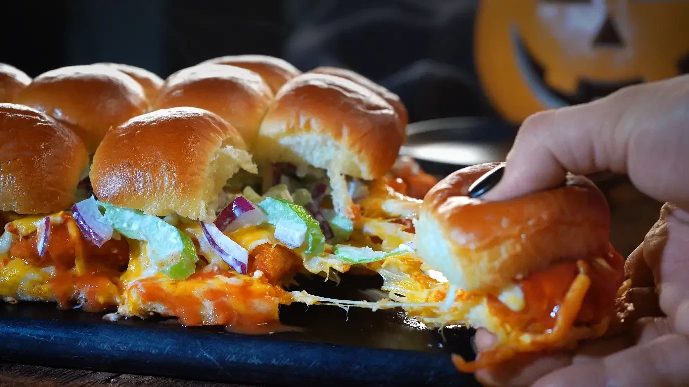 Fried Buffalo Chicken Sliders