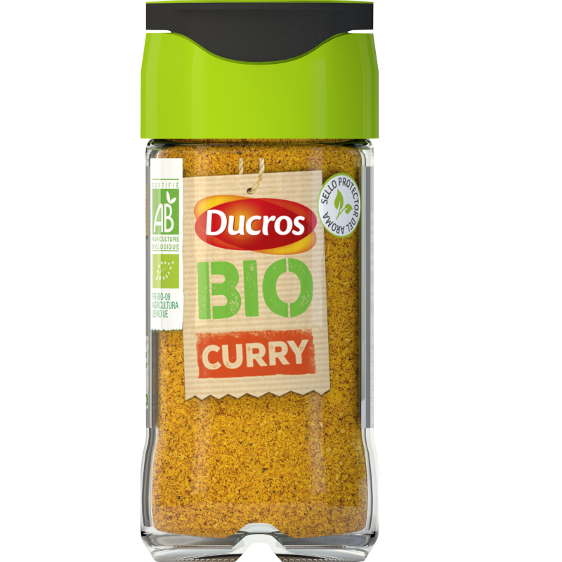 frasco de curry molido Ducros BIO