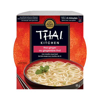 Thai Ginger Rice Noodle Soup Bowl