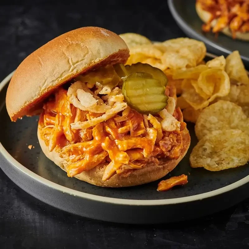 Franks RedHot Sweet Heat Pulled Chicken Sandwiches Franks RedHot Sweet Heat Pulled Chicken Sandwiches