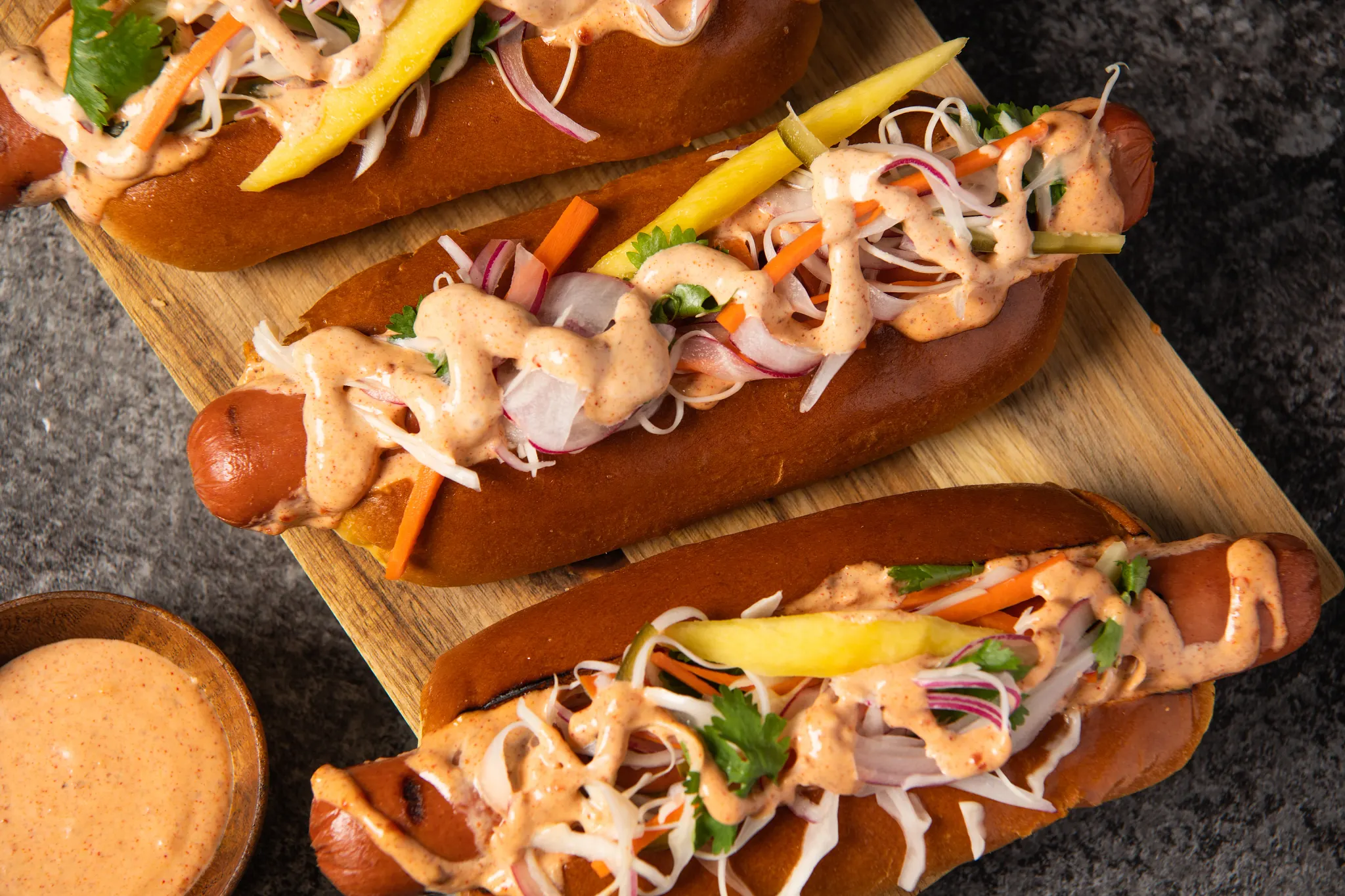 Sriracha Mustard Hot Dog
