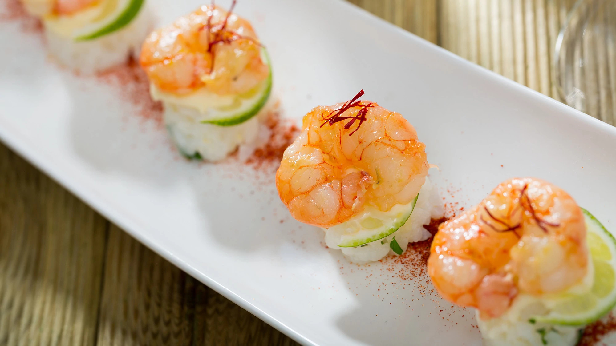 Gamberi Arrostiti con lime e zafferano