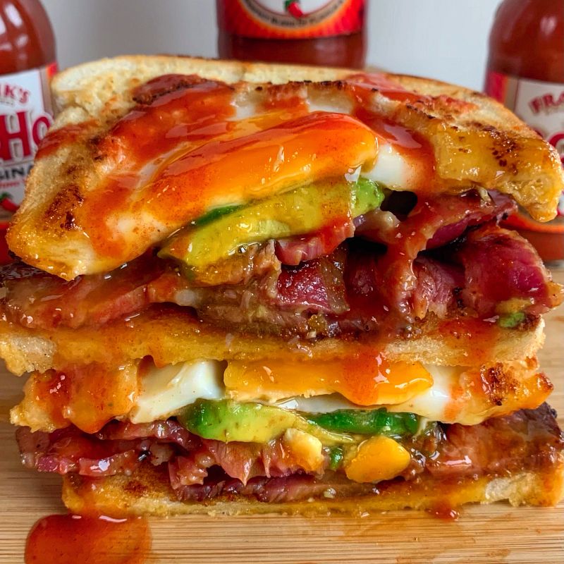 FitWaffle’s Egg in a hole breakfast sandwich FitWaffle’s Egg in a hole breakfast sandwich