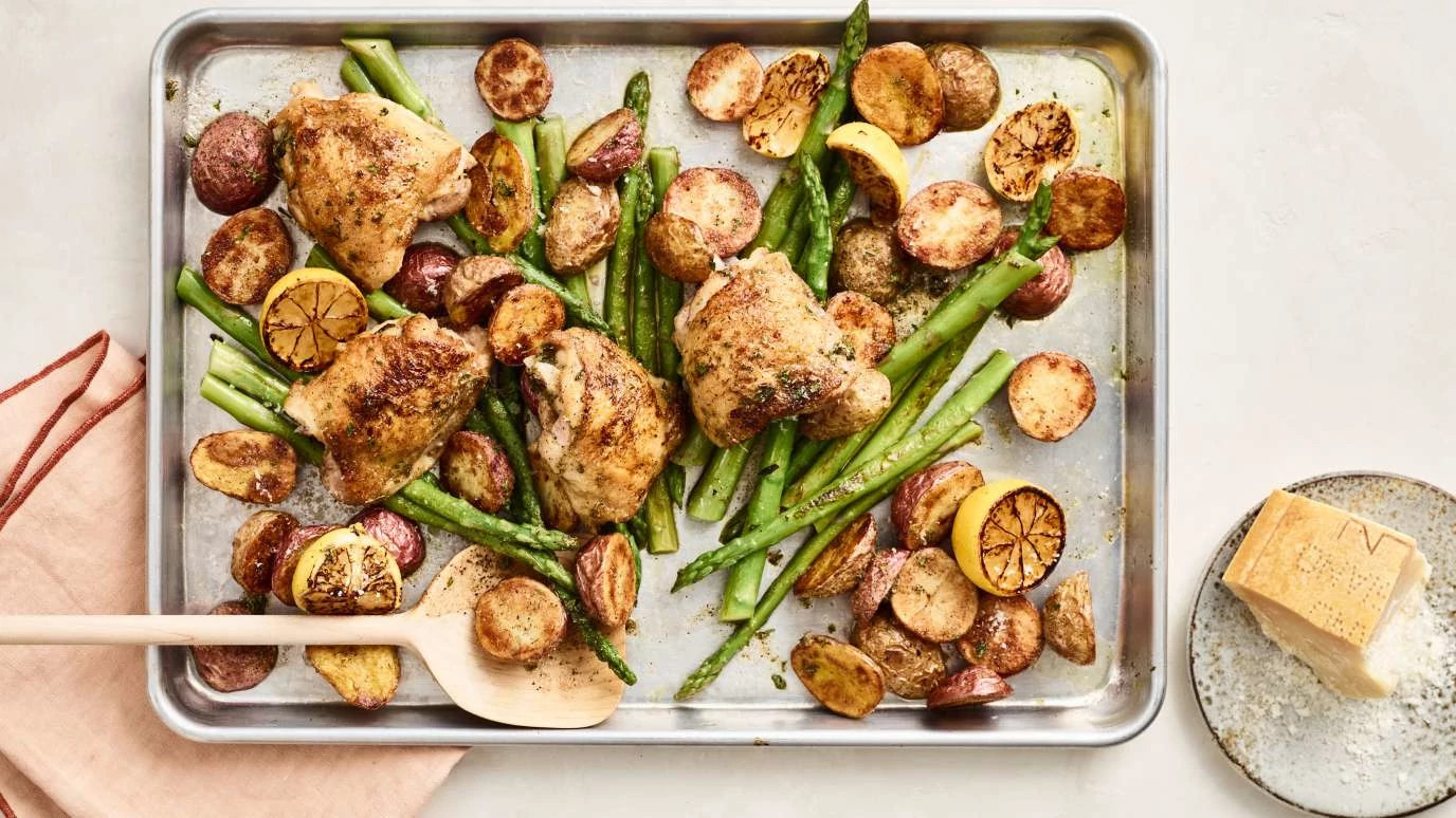 Sheet Pan Garlic Parm Chicken