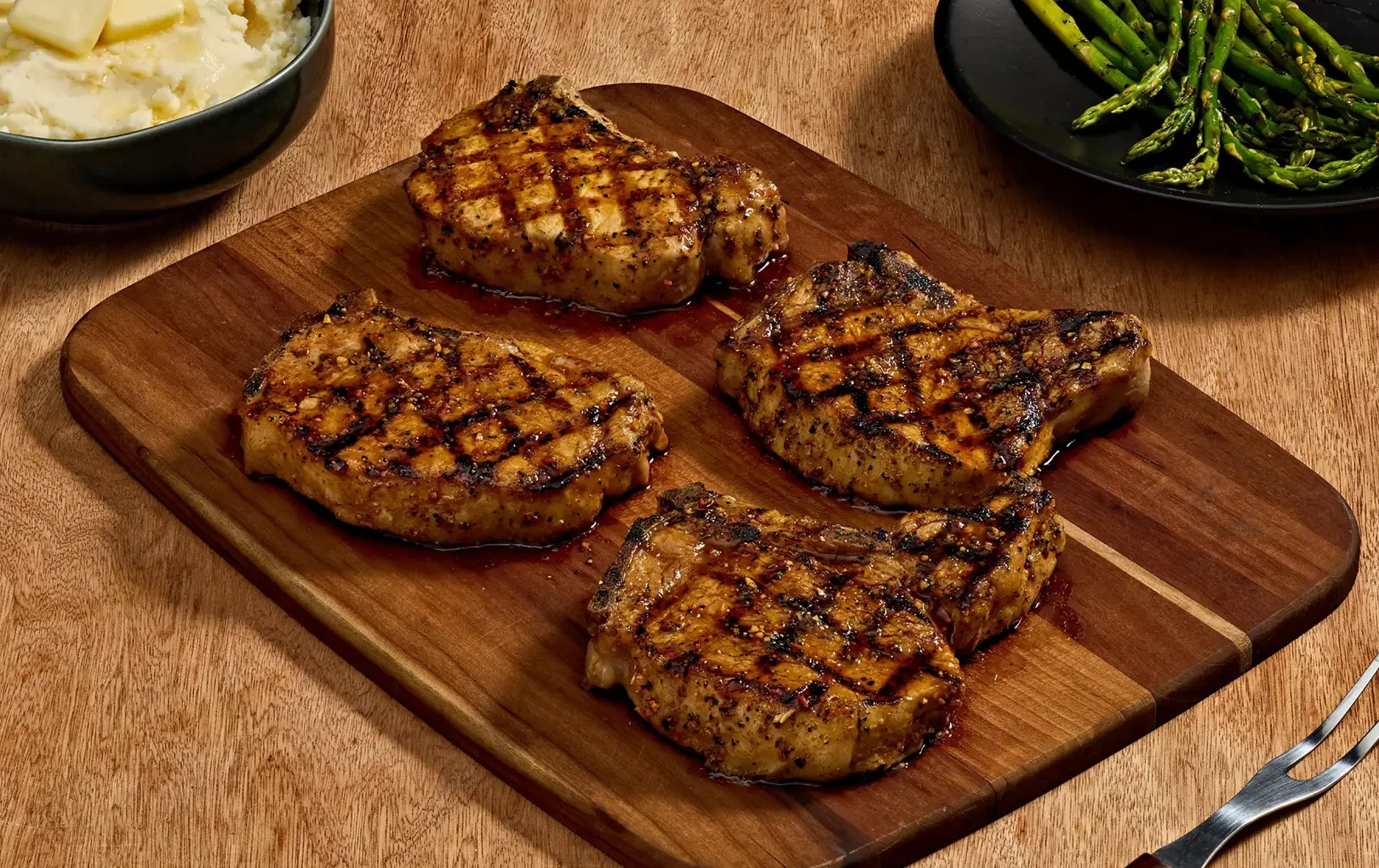 Brown Sugar Bourbon Grilled Pork Chops