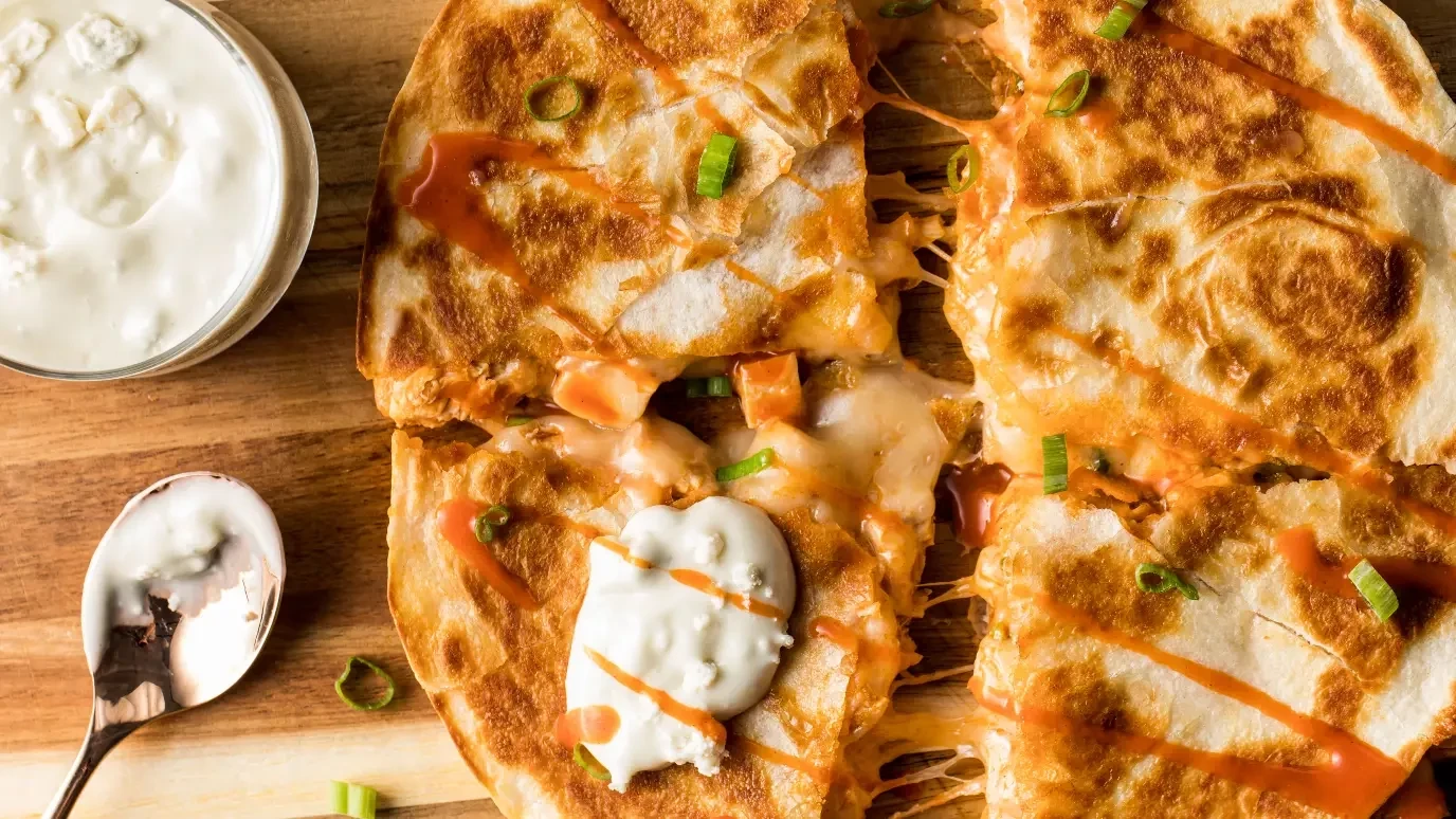 Buffalo Chicken Quesadillas