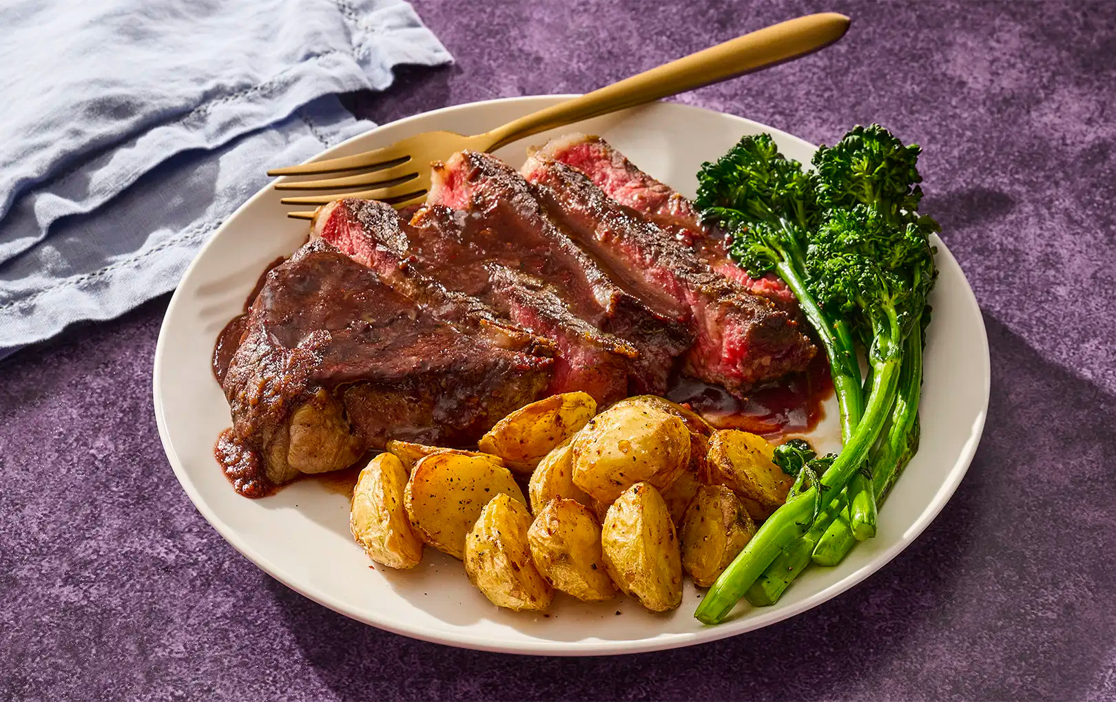 Pan-Seared Steak with Black Currant Sauce