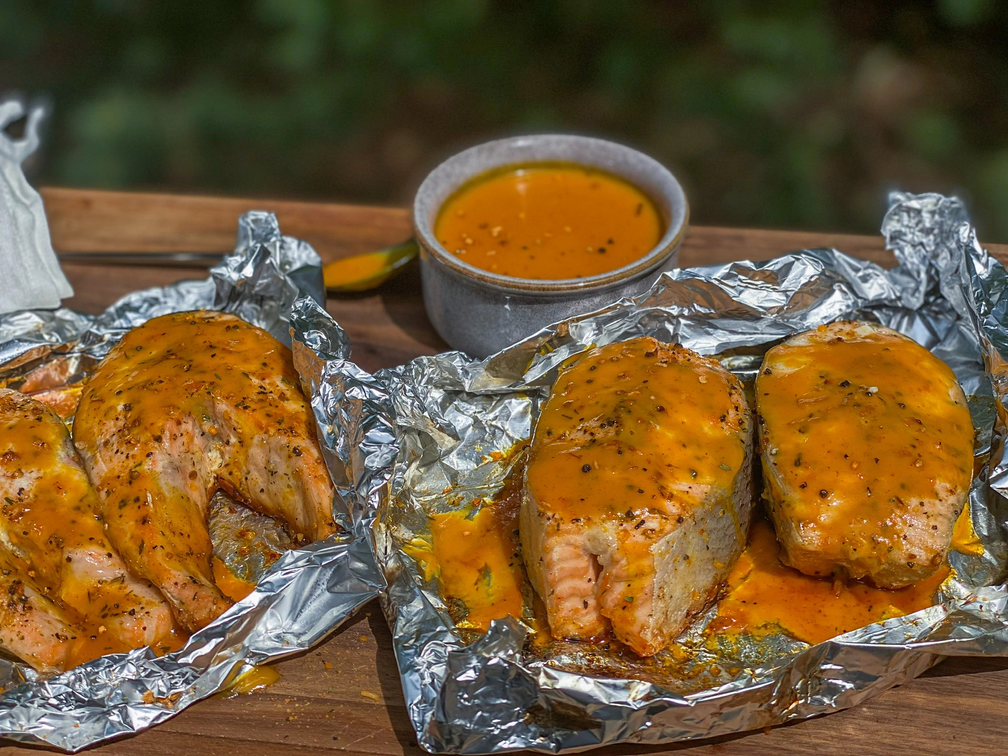 Sweet Heat Mustard Grilled Salmon Grill Mates