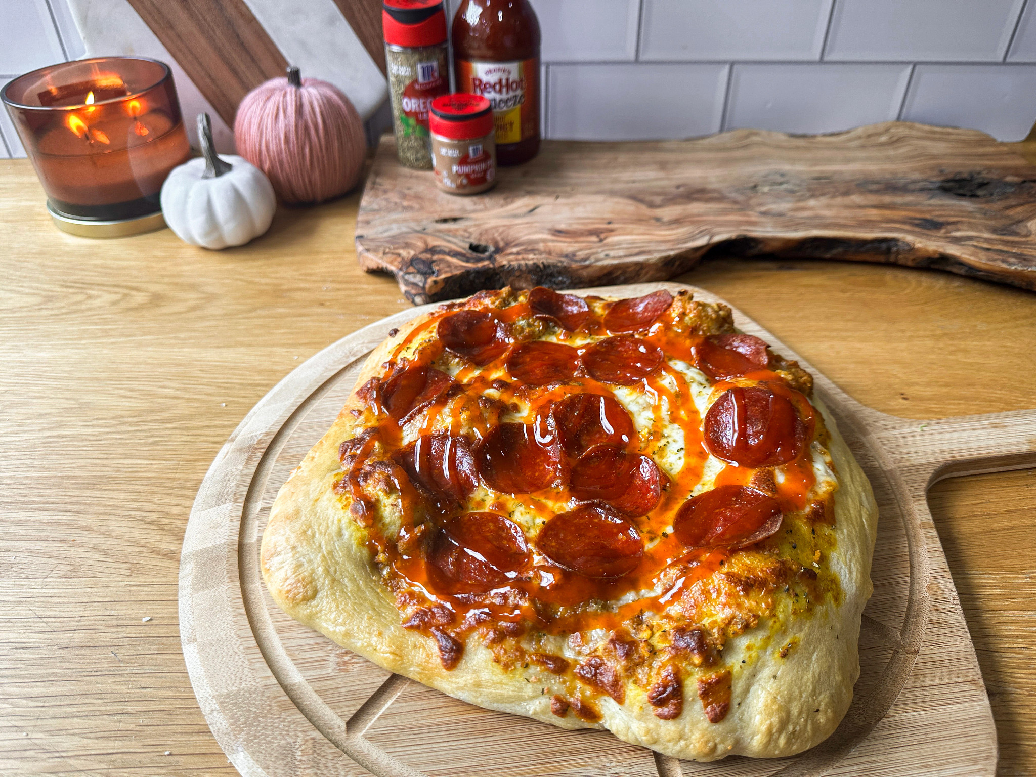 Pumpkin Spice Pepperoni Pizza