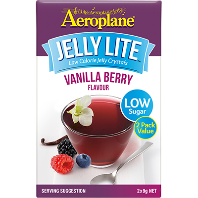 Aeroplane Jelly Lite Vanilla Berry Flavoured Jelly Crystals