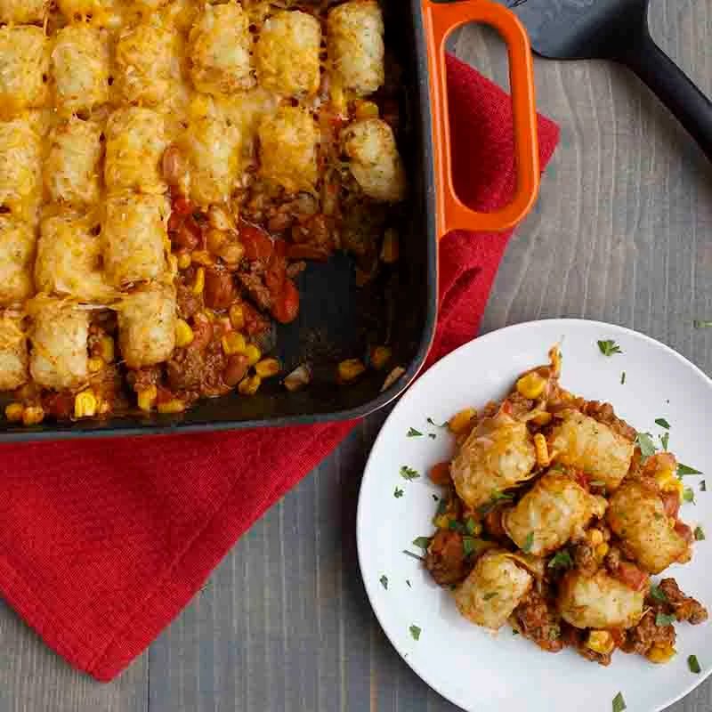 Taco Tater Topped Casserole