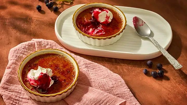 Black Currant Rosemary Crème Brûleé