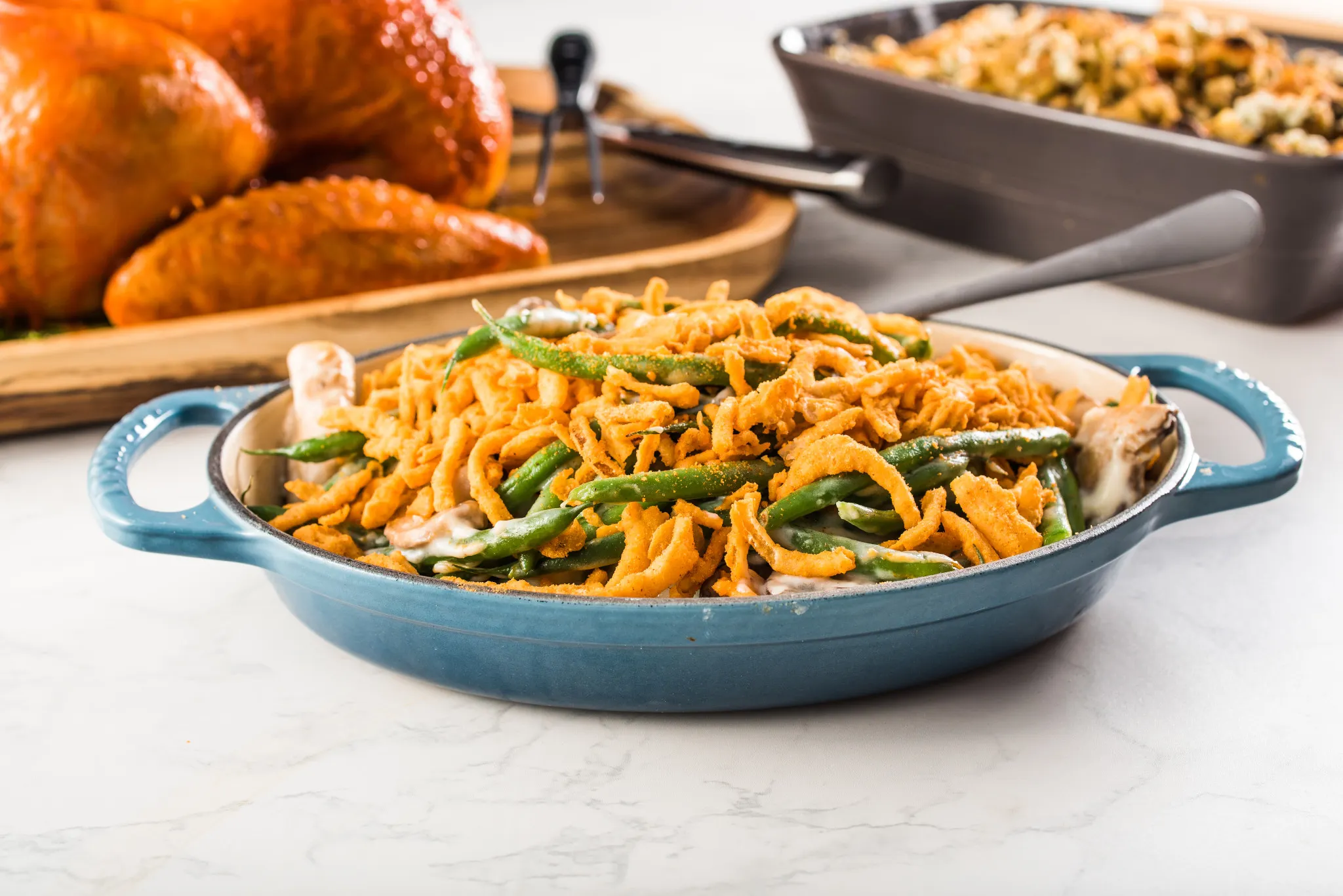 Spicy Green Bean & Wild Mushroom Casserole
