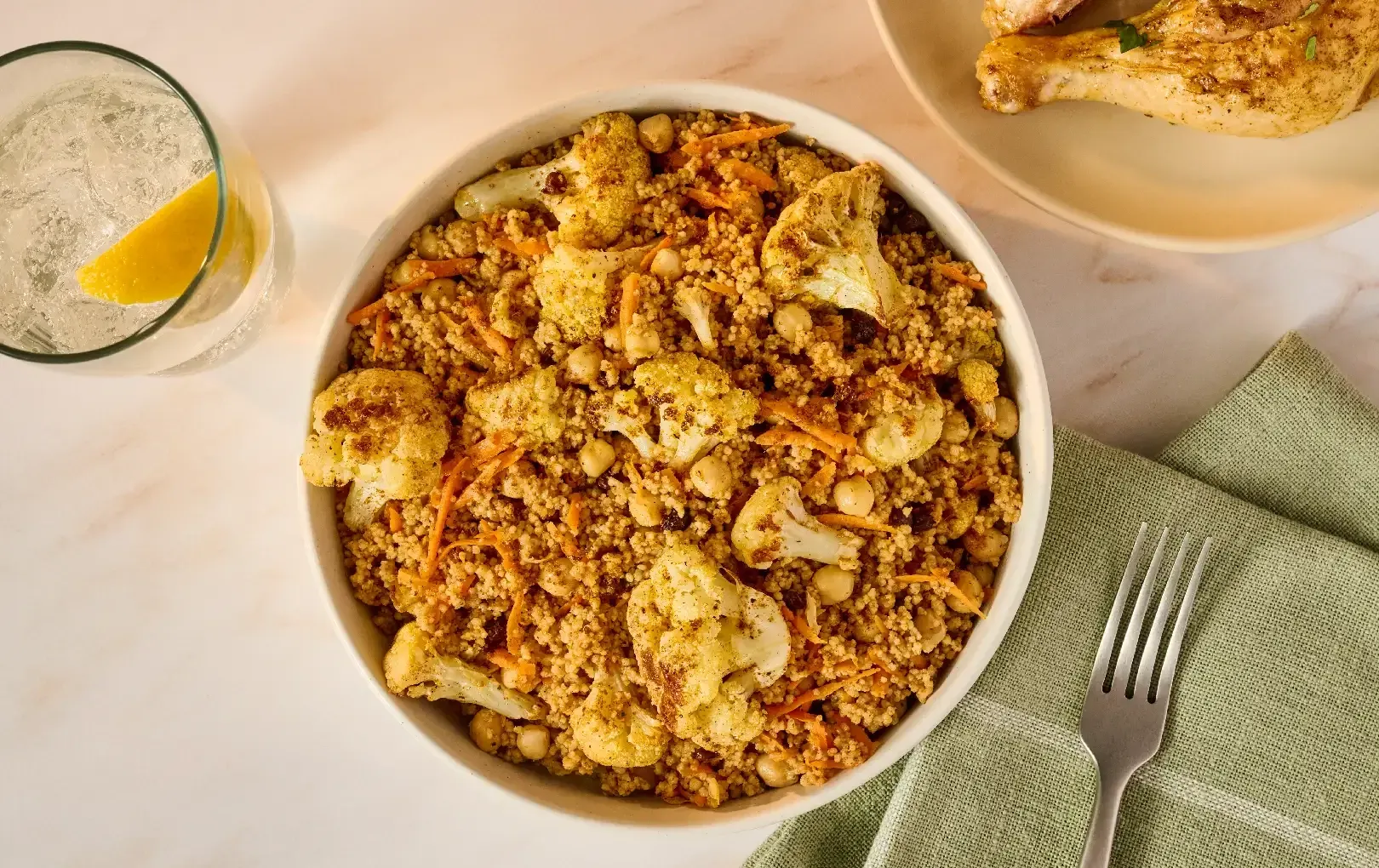 Moroccan Cauliflower with Couscous