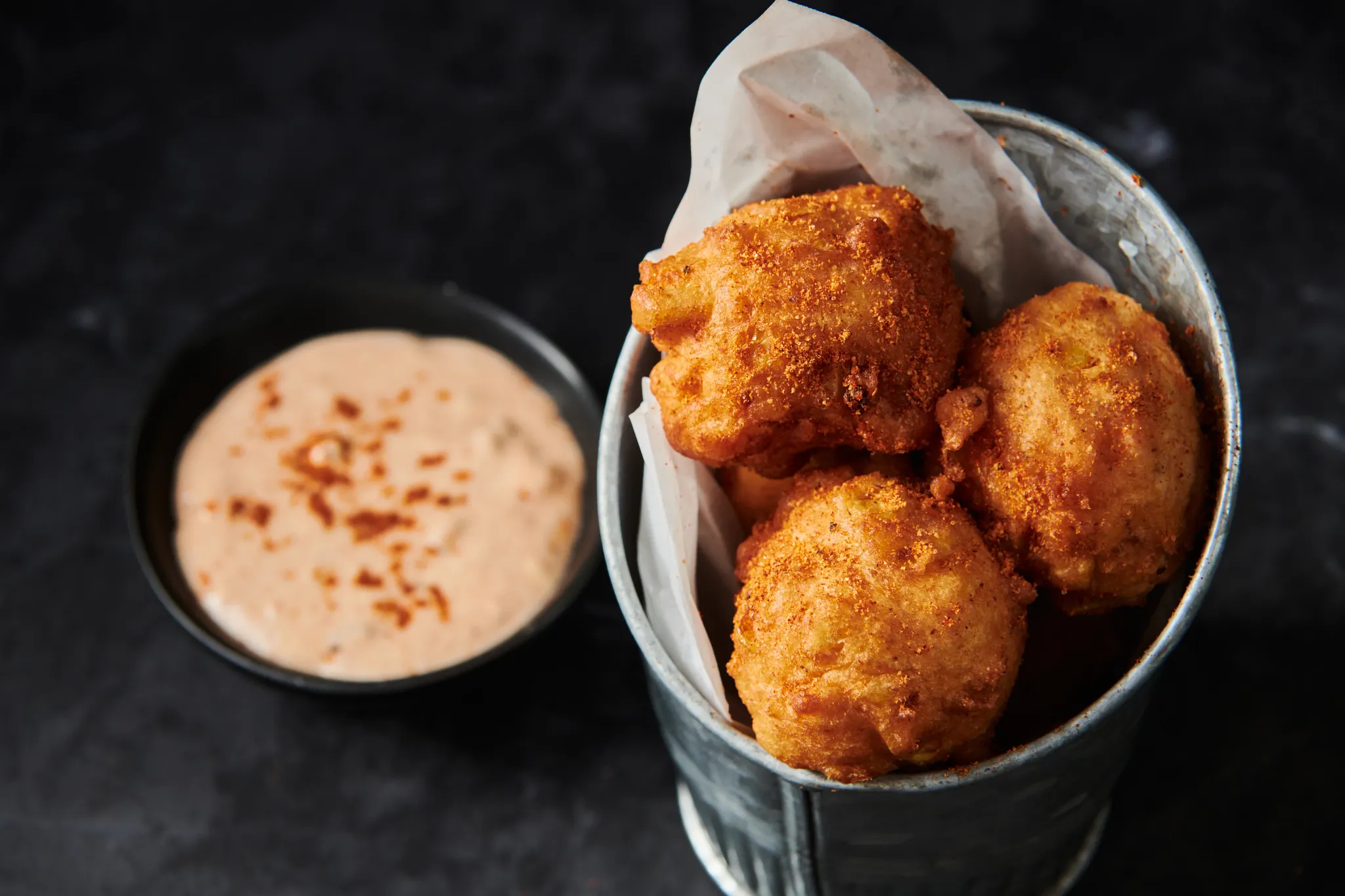 Vietnamese Cajun Crawfish and Corn Fritters