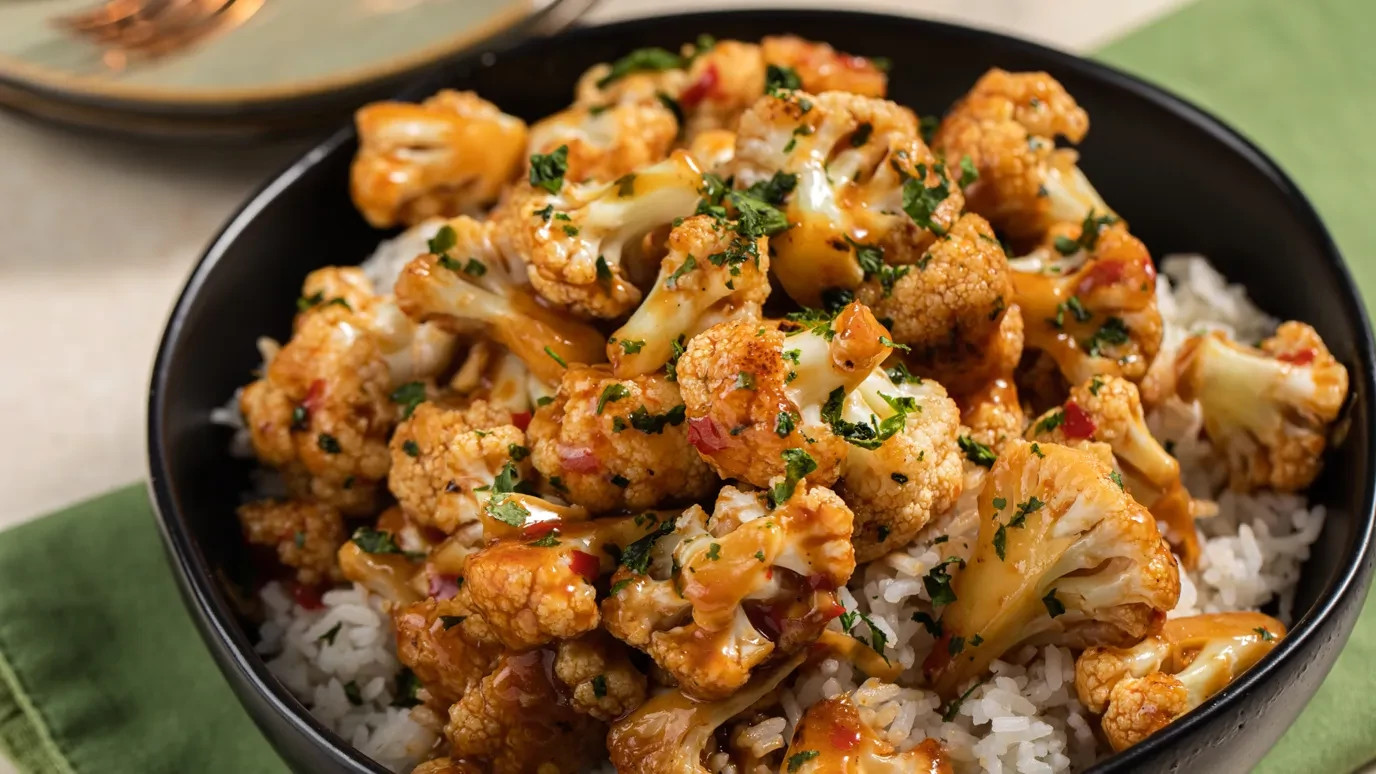 Cauliflower with Ginger, Garlic and Chili Pepper