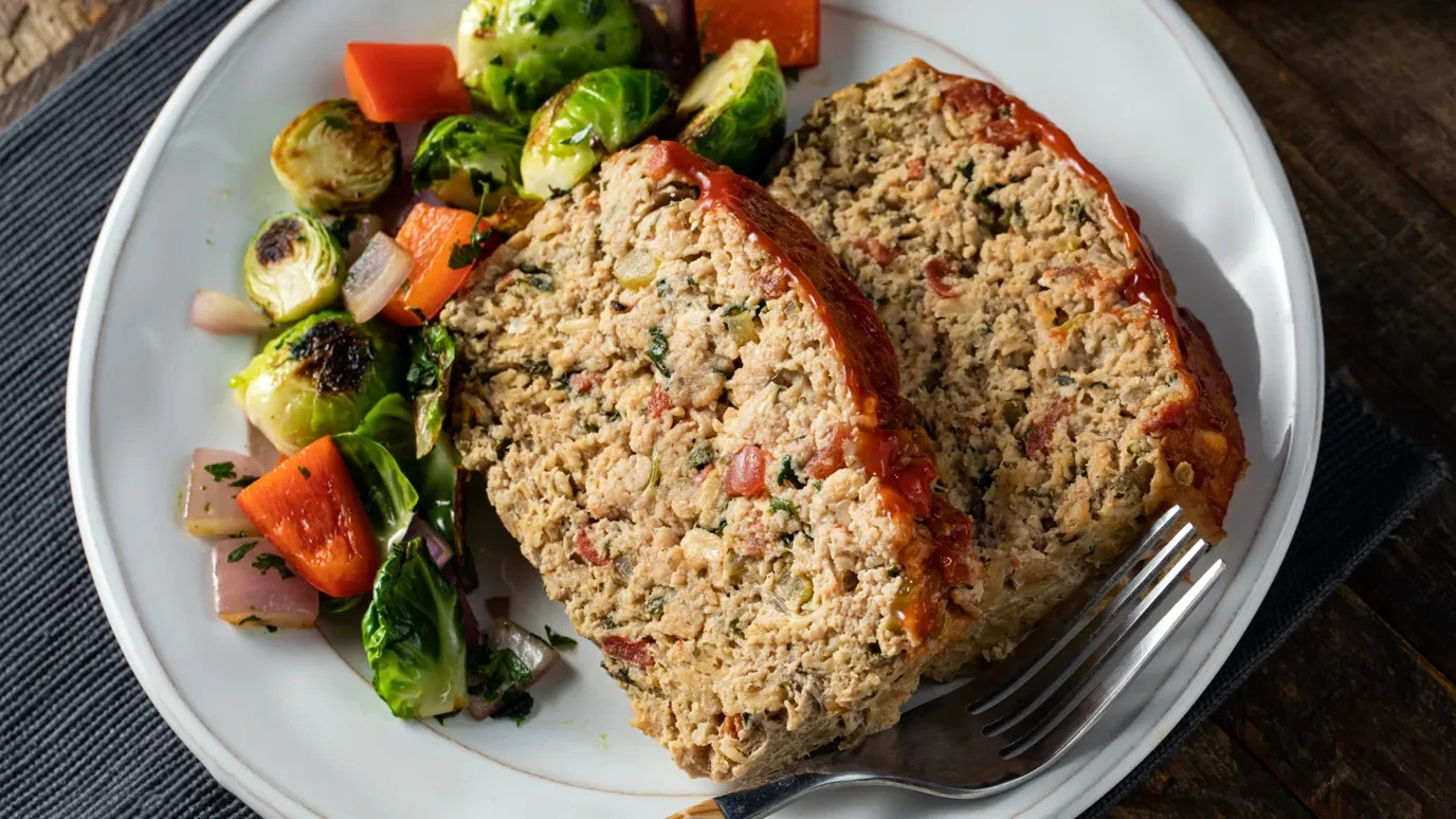 Turkey Meatloaf with Garlic, Parsley and Basil