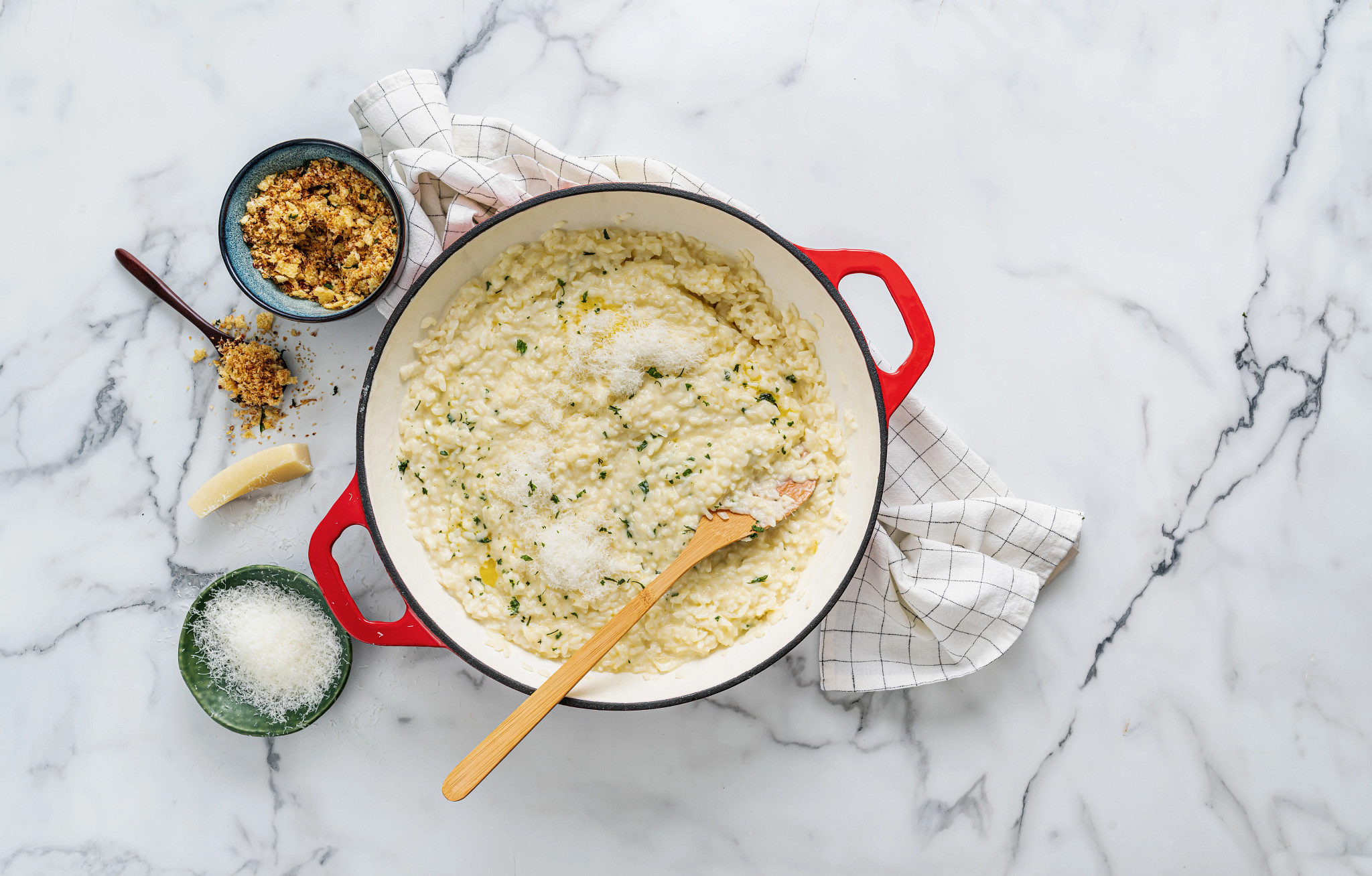 Creamy Lemon Risotto with Parsley Crumb
