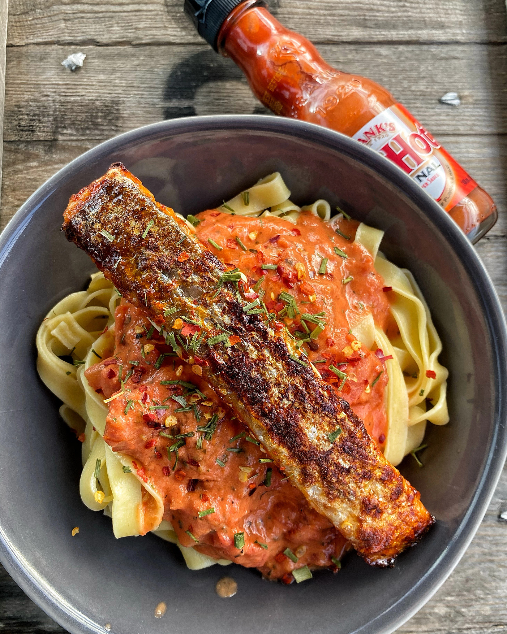 TomsBigEats Kicking Salmon Tagliatelle