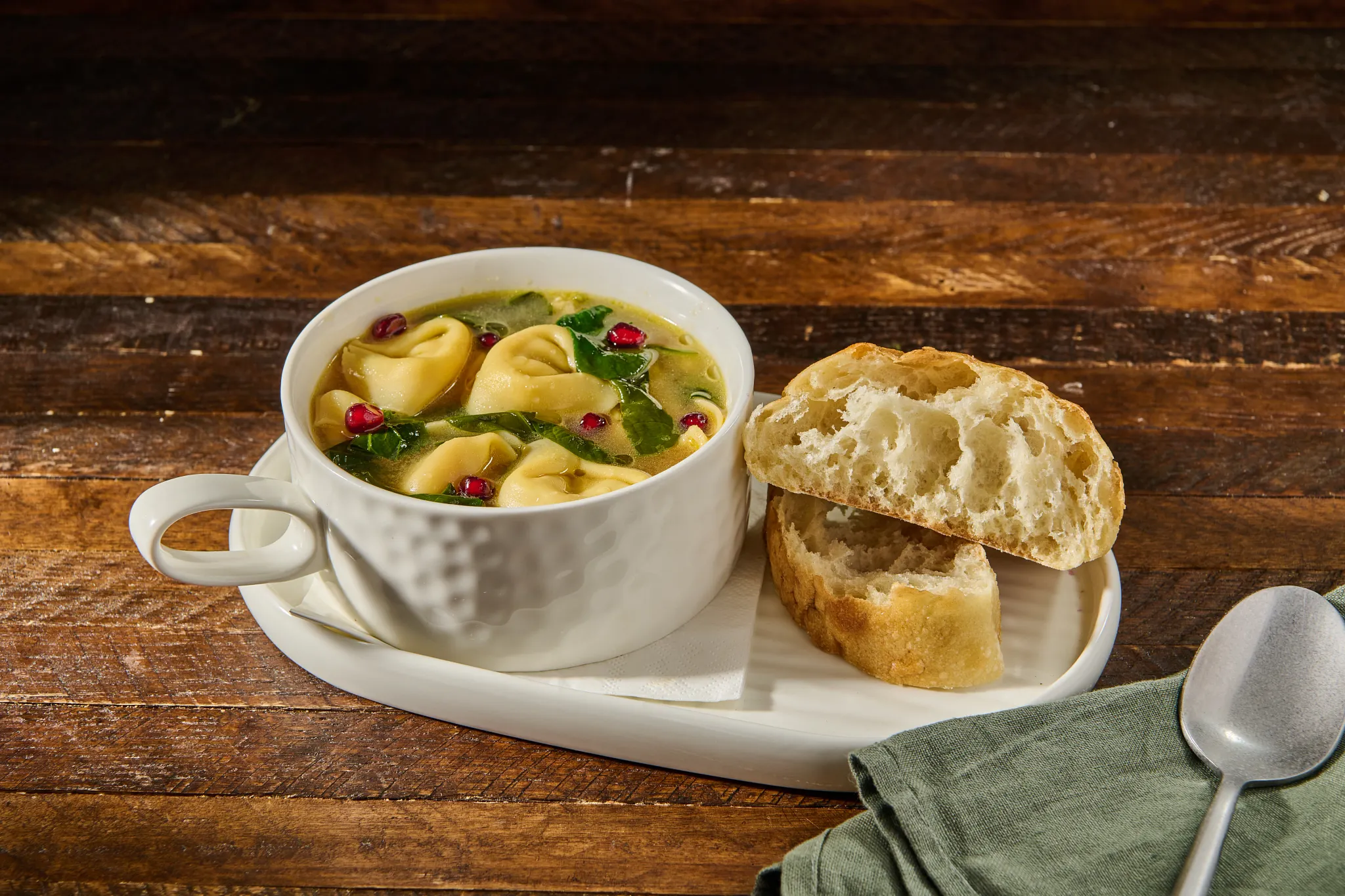 Cracked Pepper and Garlic Tortellini en Brodo