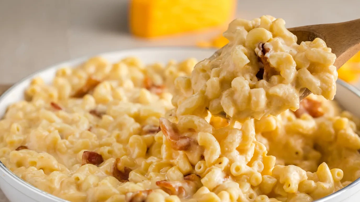 Bacon and Roasted Garlic Mac and Cheese