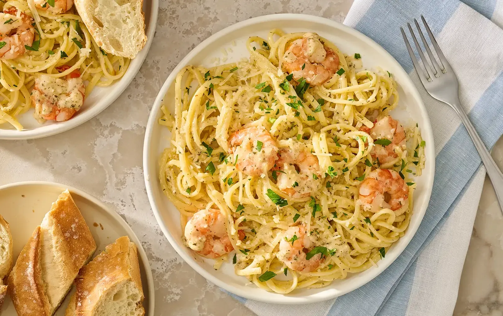 Creamy Shrimp Linguine
