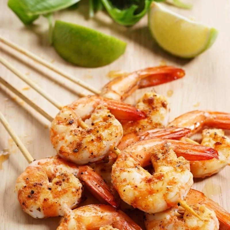 Brochette de Gambas marinées façon Buffalo
