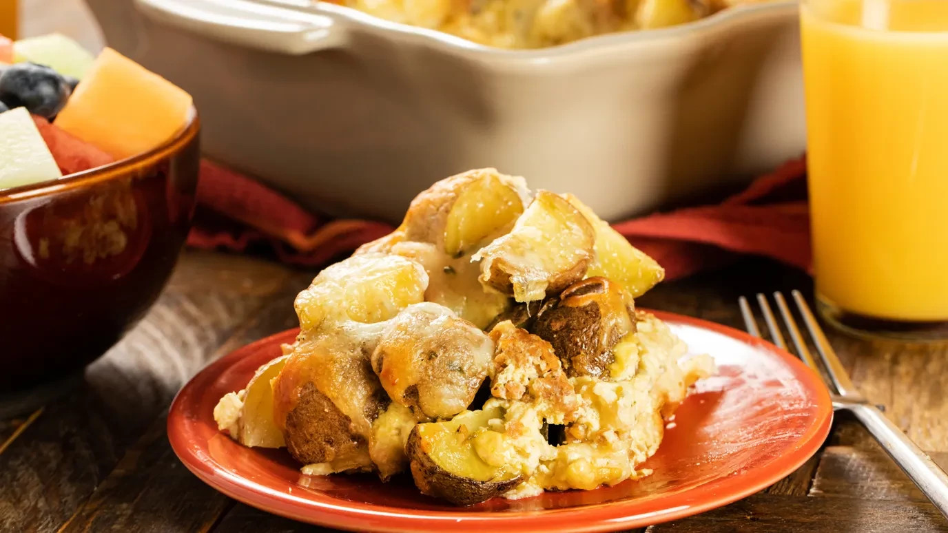 Italian Herb Sausage and Potato Strata