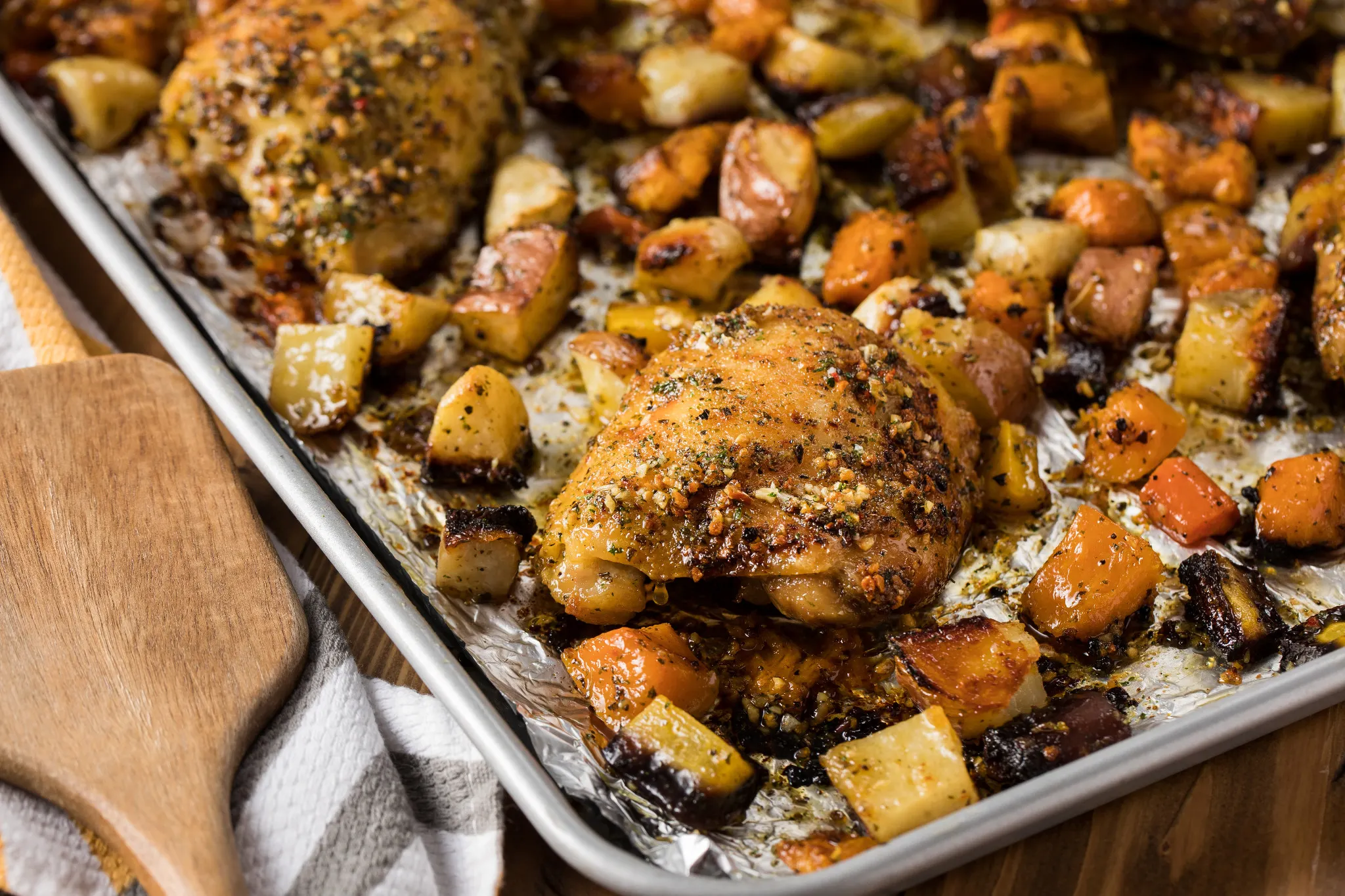 Sheet Pan Chicken and Root Vegetables