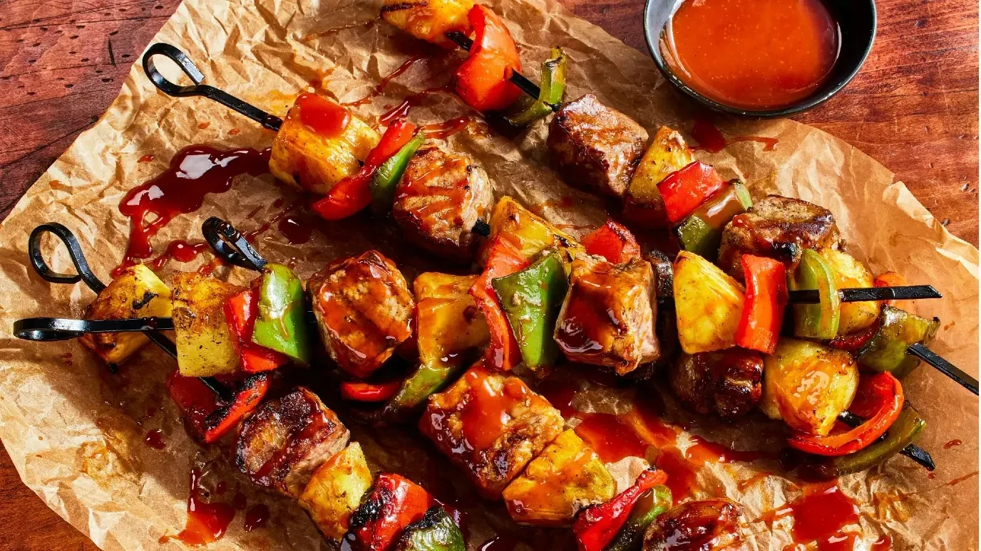 Sweet Heat BBQ Pork Skewers