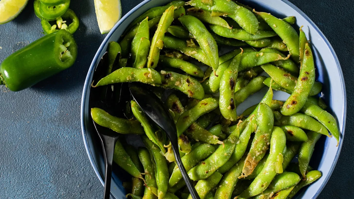 Spicy Charred Edamame