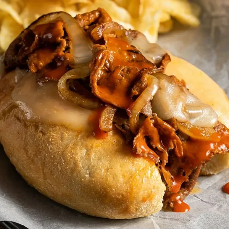 Franks RedHot Buffalo Cheese Steak Sandwich Franks RedHot Buffalo Cheese Steak Sandwich