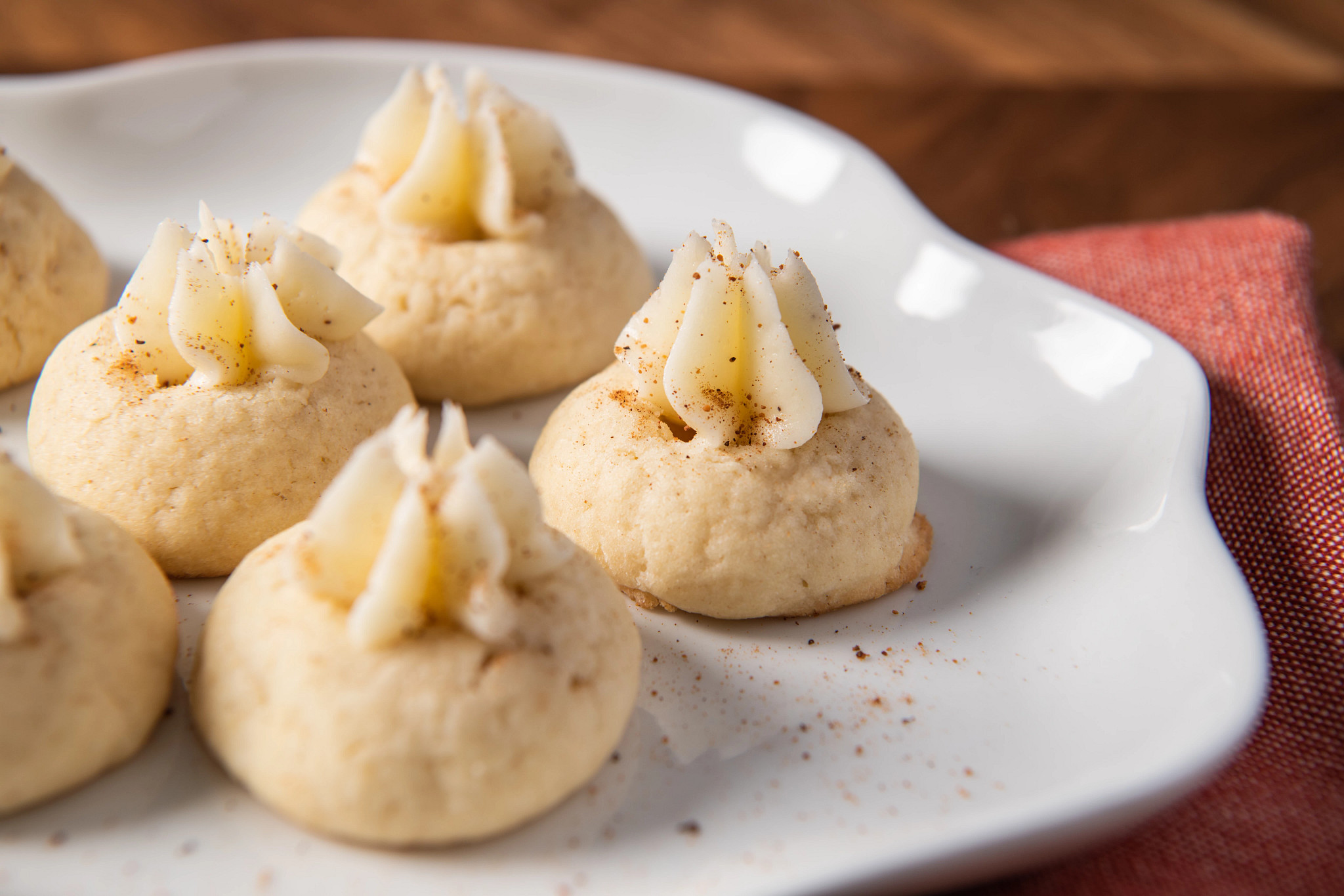 Eggnog Cream Filled Thumbprint Cookies McCormick