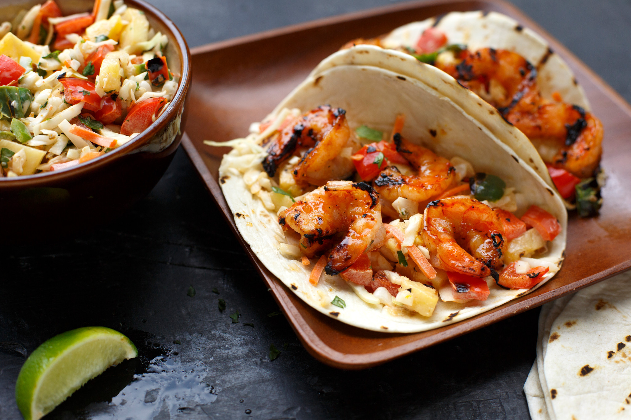 Mango Habanero Shrimp Tacos